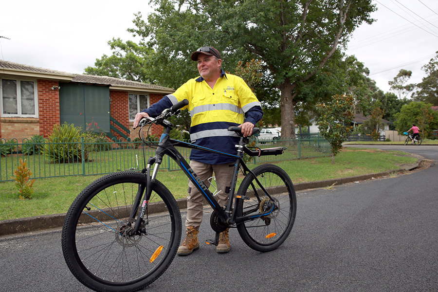 Glen with his bike