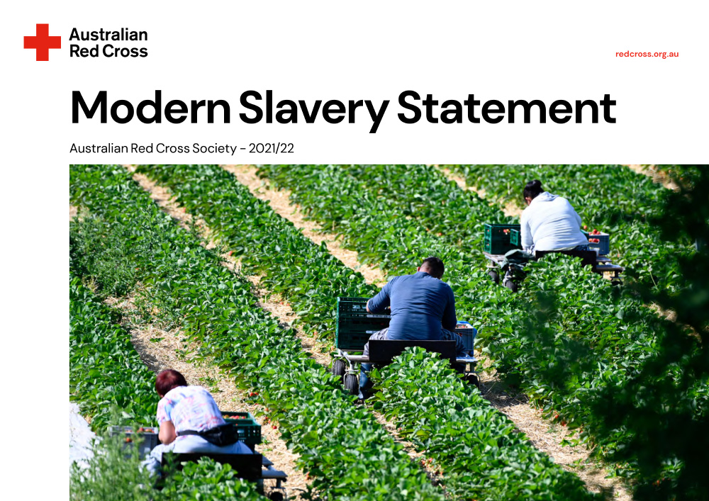 Modern Slavery Statement cover