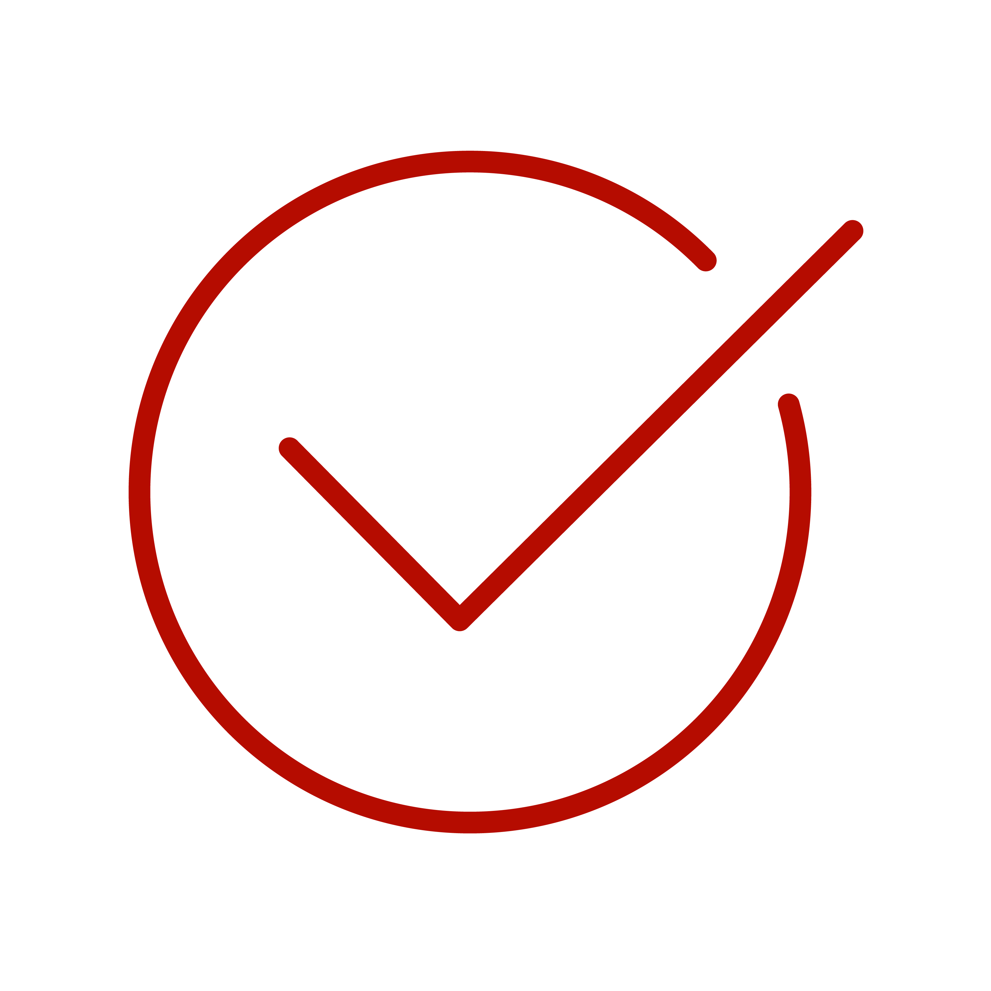 A tick symbol inside a circle