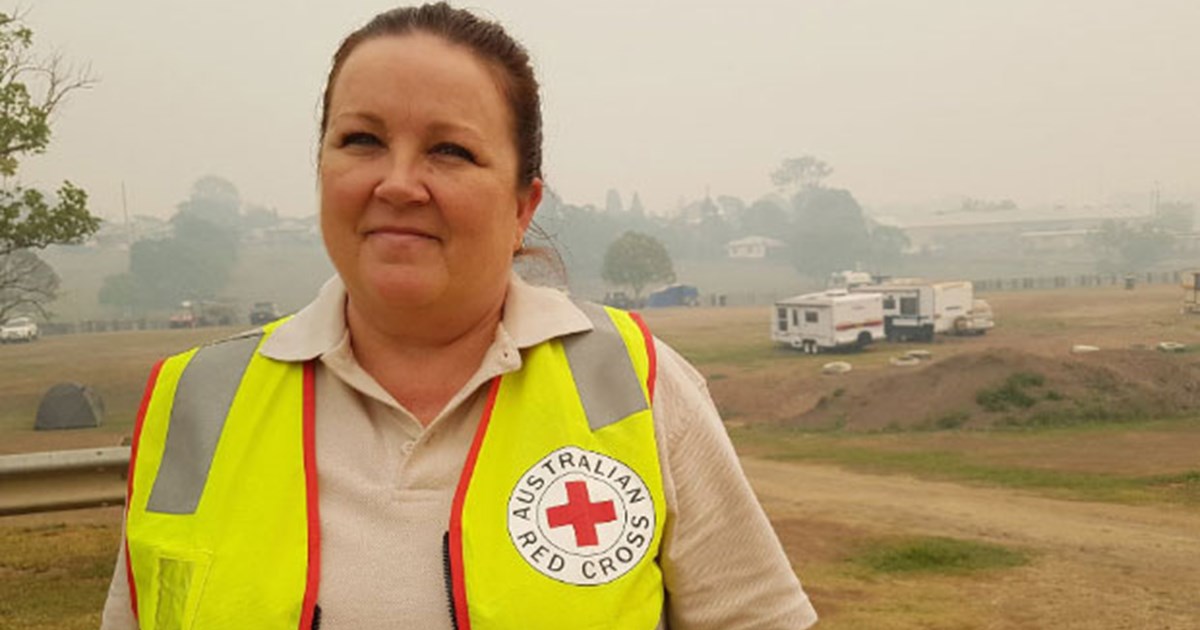 Red Cross volunteers in the heart of bushfire country