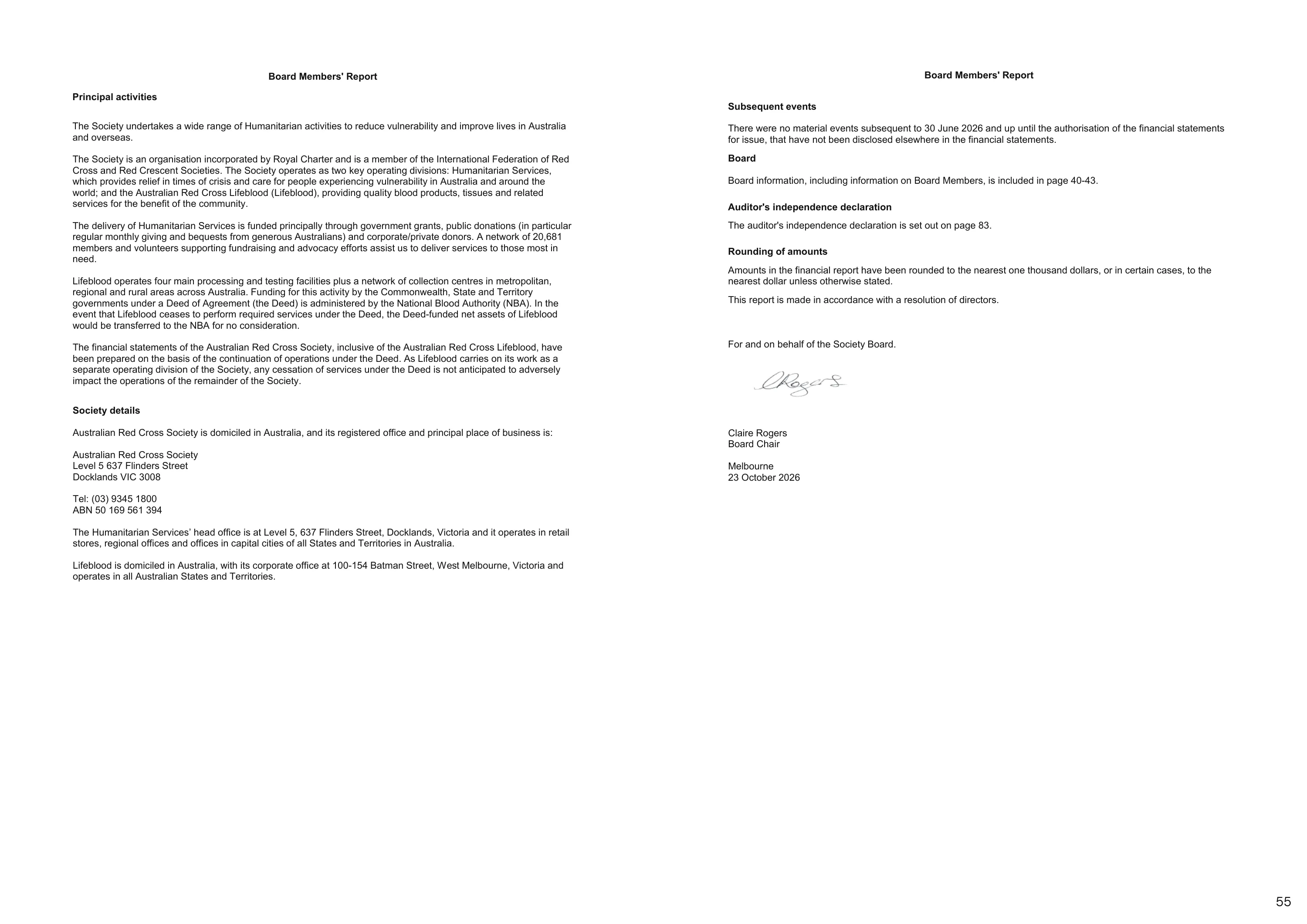 Annual Report 2025&ndash;2026, page 55