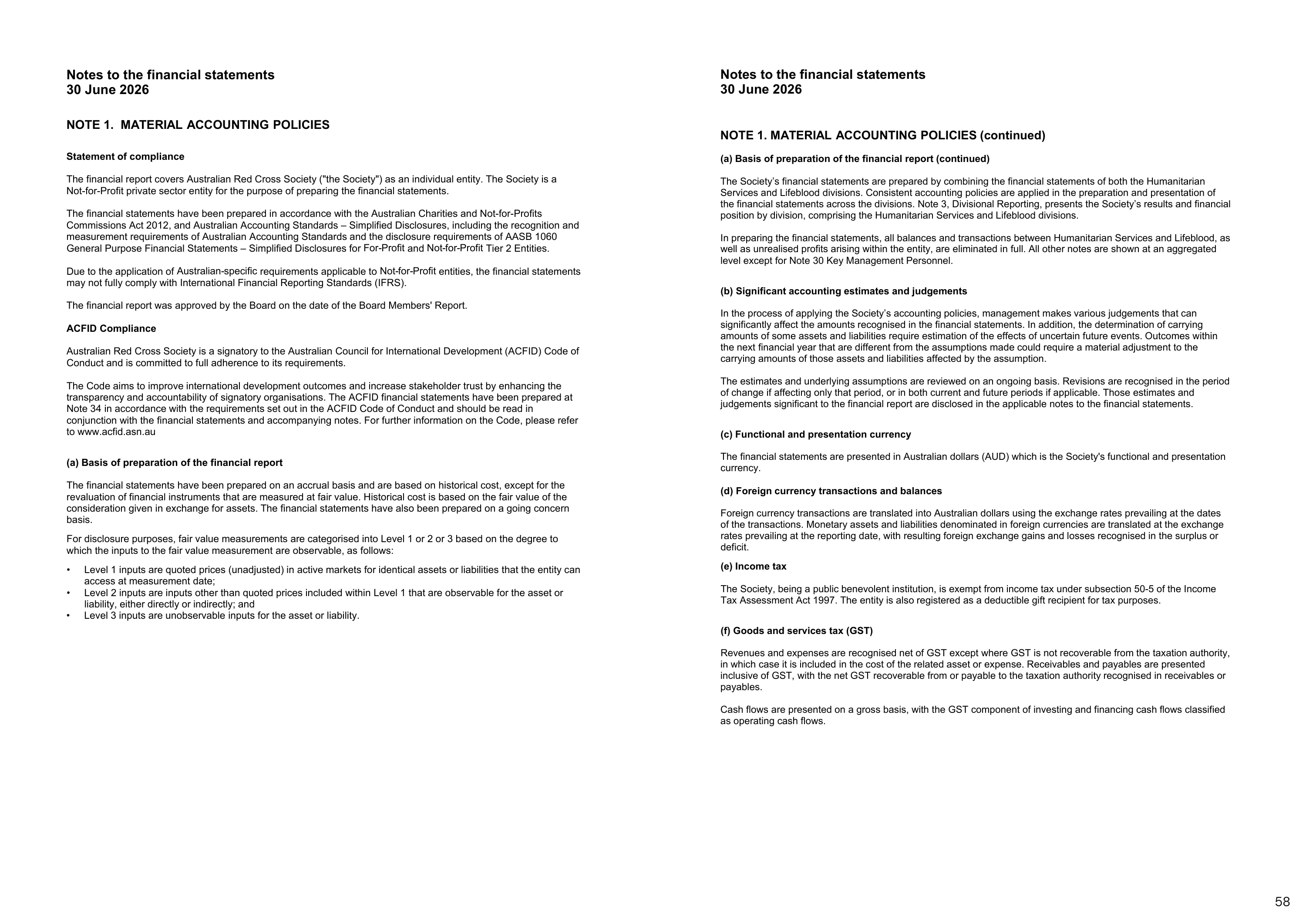 Annual Report 2025&ndash;2026, page 58
