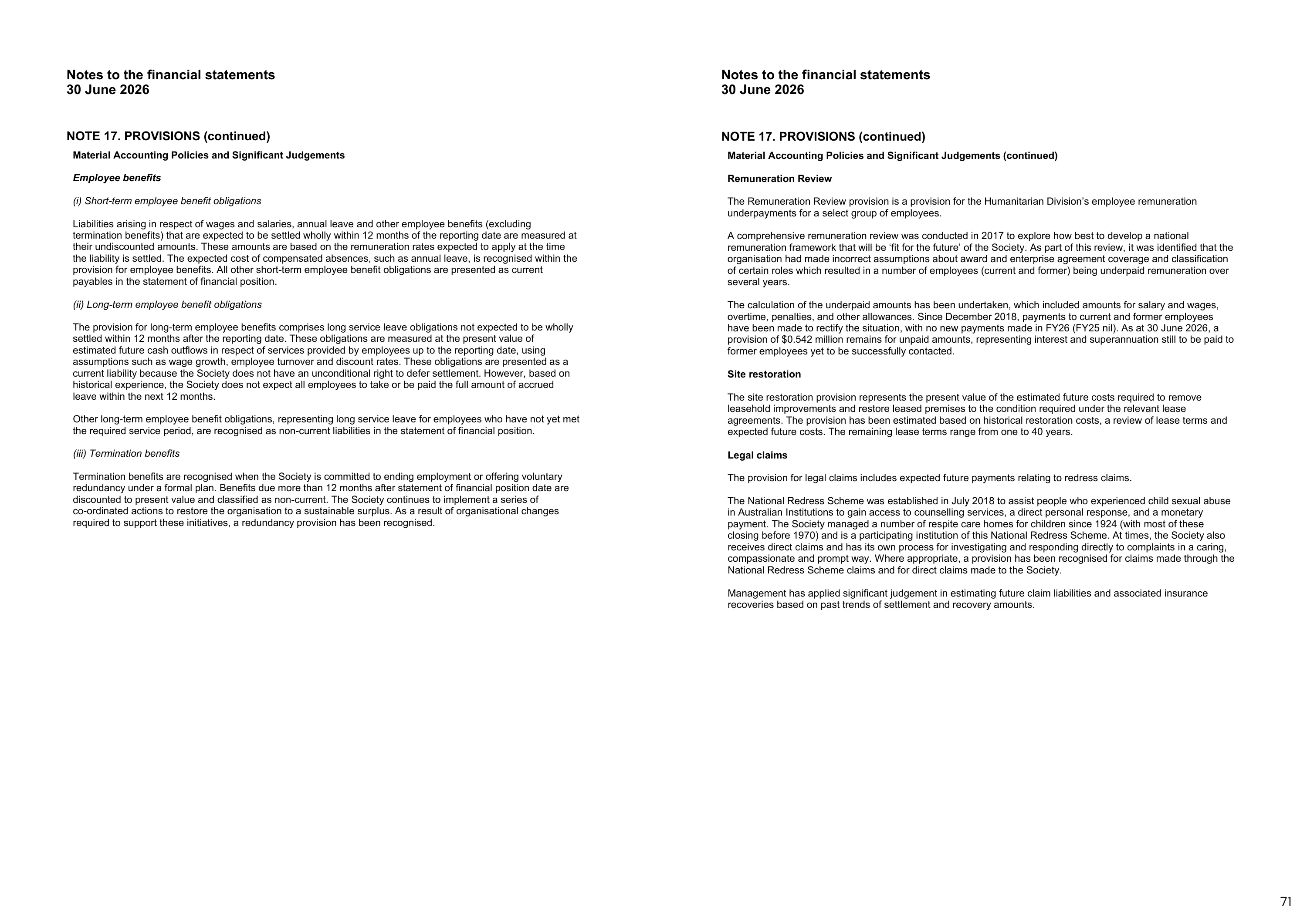 Annual Report 2025&ndash;2026, page 71