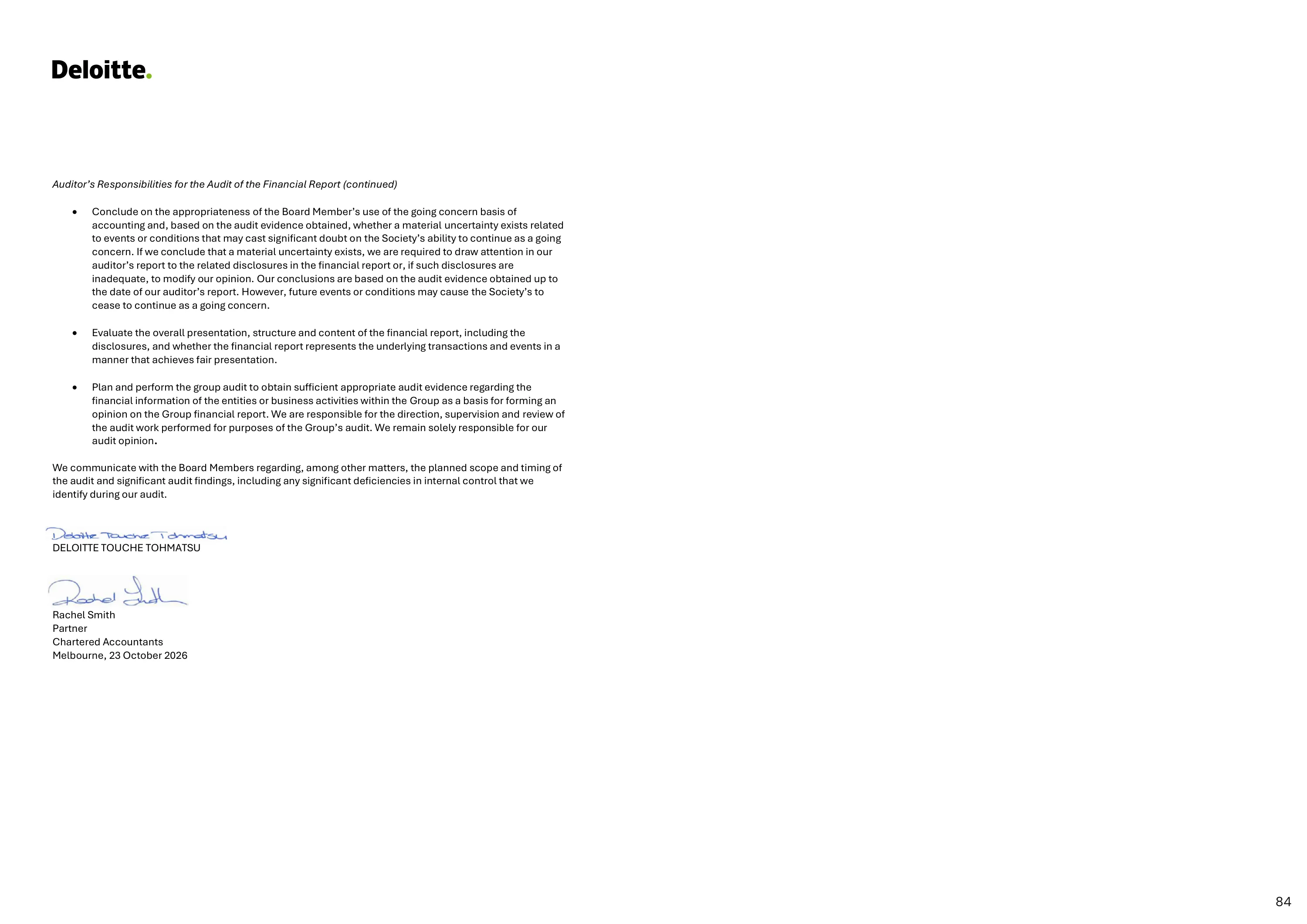 Annual Report 2025&ndash;2026, page 84