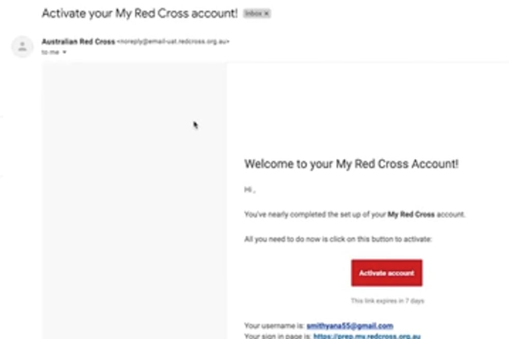 Verify your email and create a password